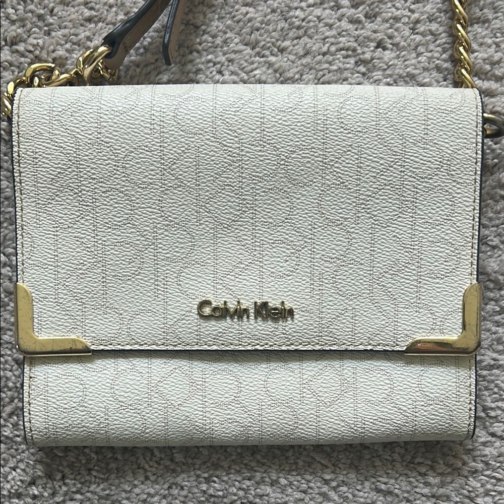 Calvin Klein Cream And Gold Women's Bag